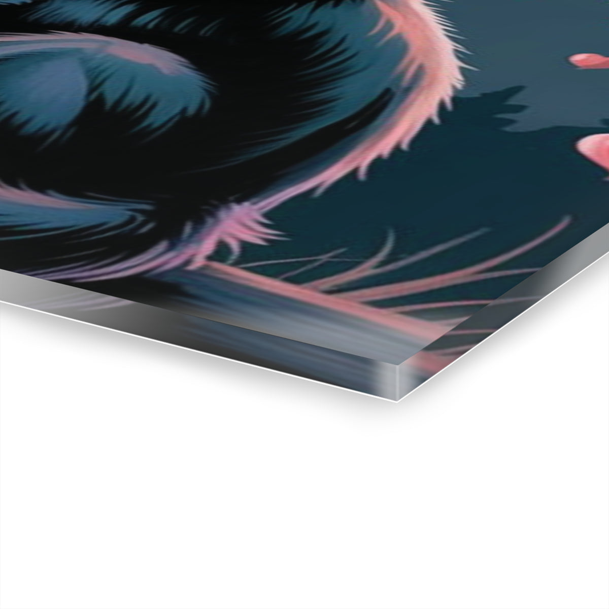 Wolf Heart Moon Acrylic Wall Art – Premium Crystal Print