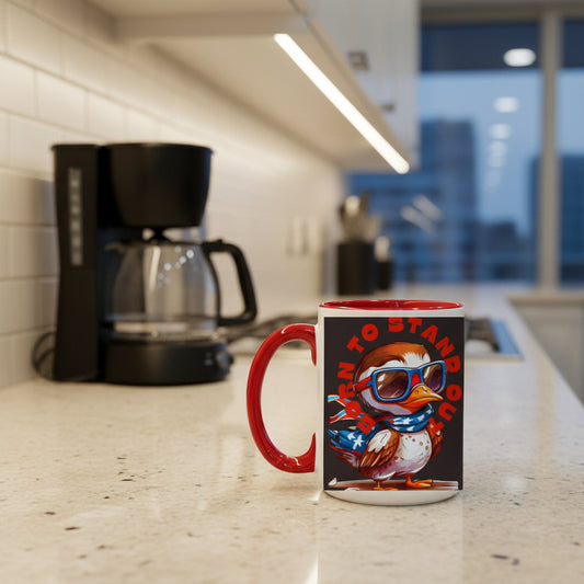 Born to Stand Out Two-Tone Coffee Mug — Sip Bold. Live Bolder.