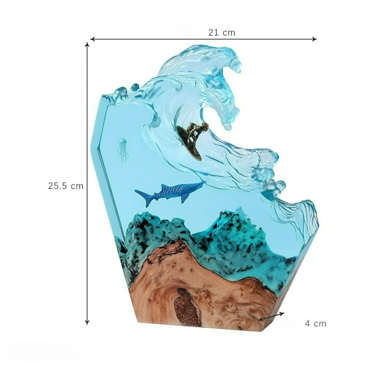 Deep Sea Resin Night Light 🌊 Diver & Ocean Desk Lamp