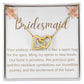 Bridesmaid Heart to Heart Necklace – Wedding Gift with CZ Crystals