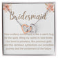 Bridesmaid Heart to Heart Necklace – Wedding Gift with CZ Crystals