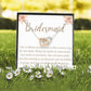 Bridesmaid Heart to Heart Necklace – Wedding Gift with CZ Crystals