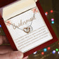Bridesmaid Heart to Heart Necklace – Wedding Gift with CZ Crystals