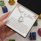Maid of Honor Crystal Heart Necklace – Wedding Day Gift with CZ Stone