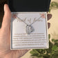 Maid of Honor Crystal Heart Necklace – Wedding Day Gift with CZ Stone