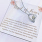 Maid of Honor Crystal Heart Necklace – Wedding Day Gift with CZ Stone