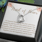 Maid of Honor Crystal Heart Necklace – Wedding Day Gift with CZ Stone