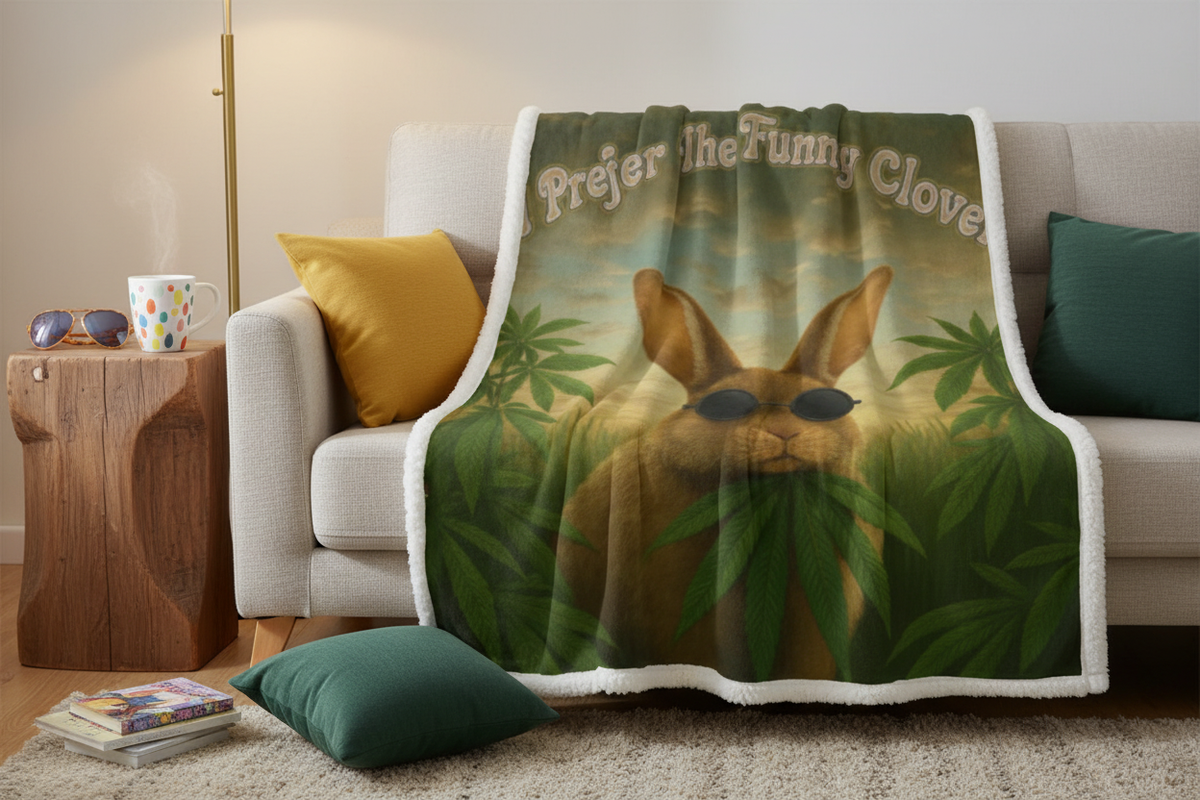Peter the Funny Clown Blanket – Humor Forward Lifestyle Shot