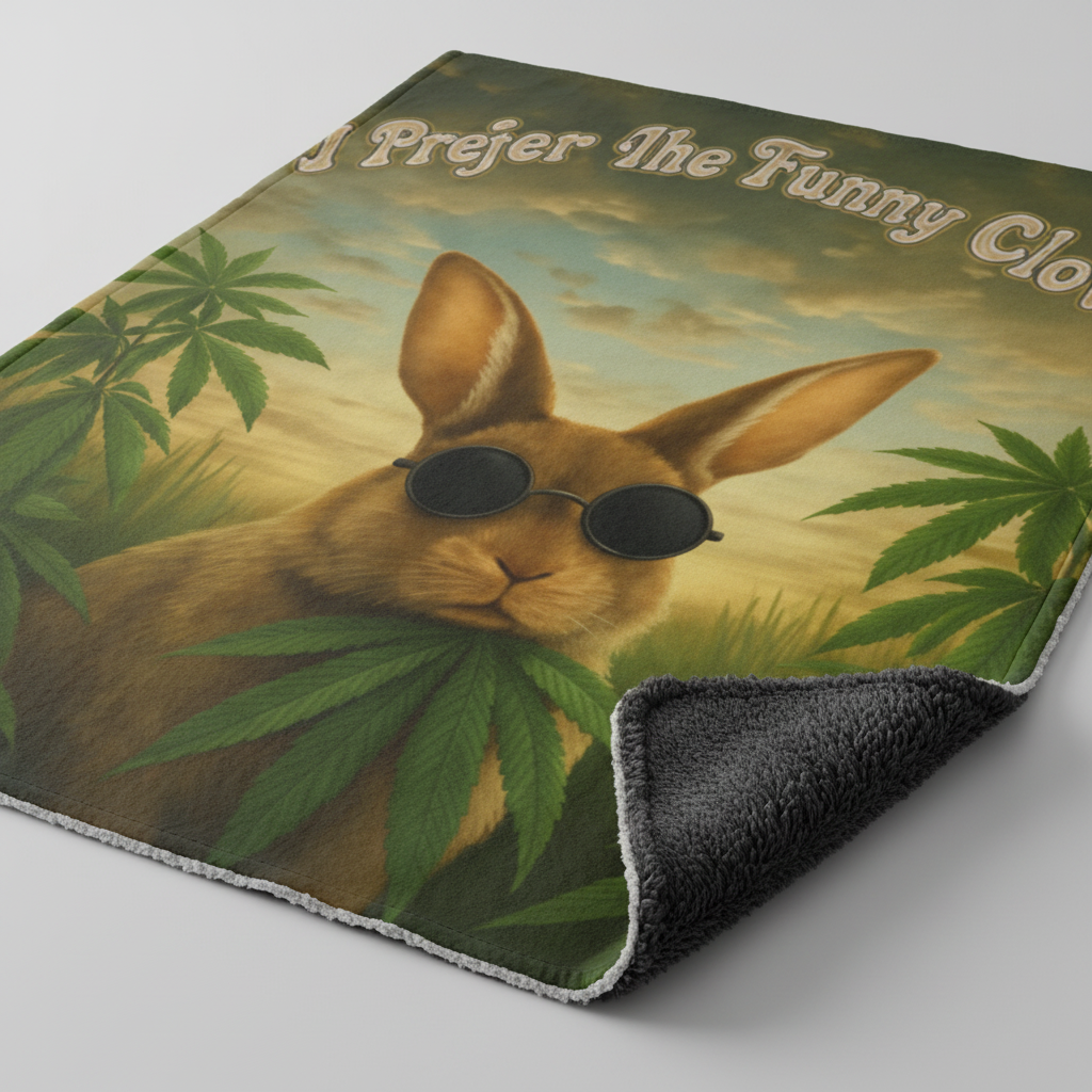 Peter the Funny Clown Blanket – Close-Up Texture and Print Detail