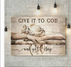 Give It to God and Go to Sleep – Premium Satin Poster